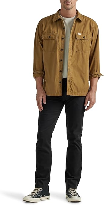 Lee Men's Performance Series Slim Straight Leg Jean Extreme Motion, Black, 34W x 30L