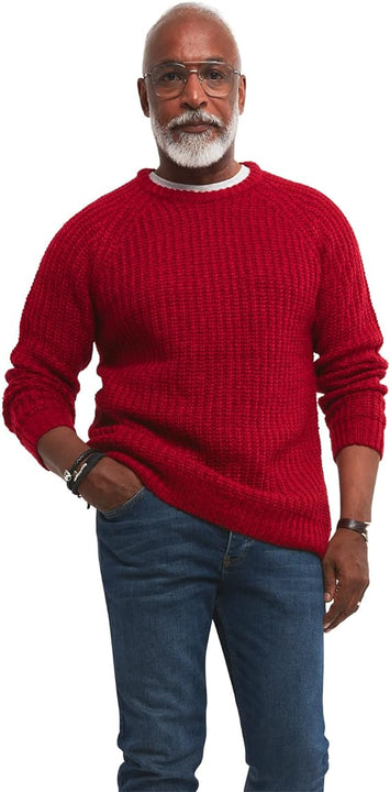 Joe Browns Men's Classic Chunky Rib Knit Crew Sweater Pullover 2XL