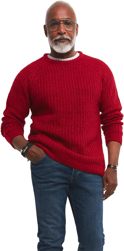 Joe Browns Men's Classic Chunky Rib Knit Crew Sweater Pullover 2XL
