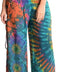 Orient Trail Women's Bohemian Yoga Wide Leg Palazzo Tie Dye Pants XL Miami Teal