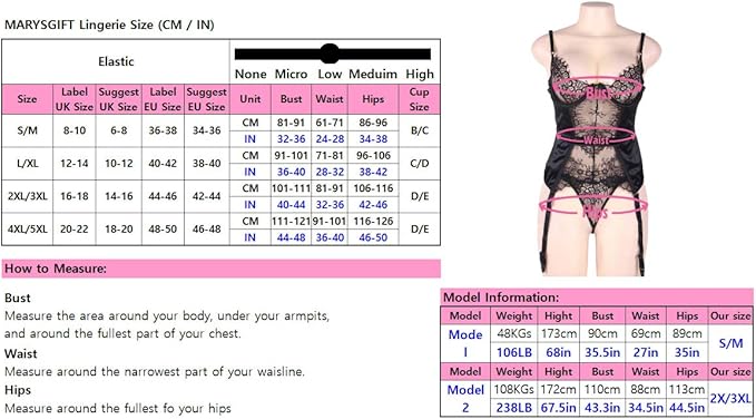 marysgift Womens Bodysuit Suspenders Ladies Bustier Corset Lingerie with Garter Belt Nightwear Underwear Set Green UK L-XL