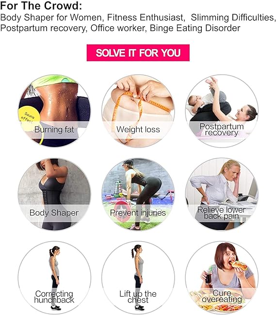 YIANNA Waist Trainer for Women Latex Underbust Waist Corsets Cincher Hourglass Body Shaper 4 Hooks, Black 25 Steed Bones, Medium