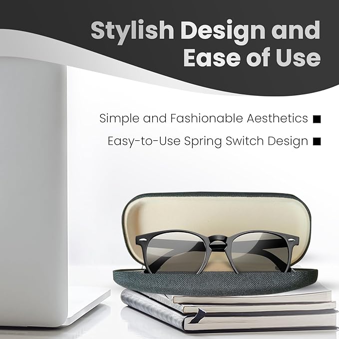 R&B Sports & Leisure Black Glasses Case - Hard Shell Sunglasses Case for Women, Men & Kids