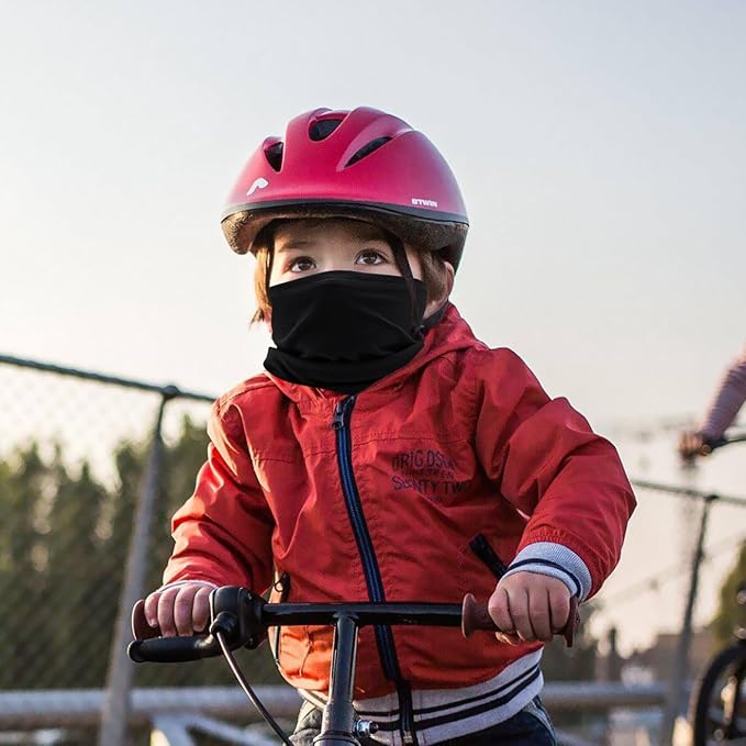 EUPSIIU 2 Pcs Kids Neck Warmer, Winter Neck Warmer Gaiter Fleece, Kids Ski Mask,Tube Scarf, Windproof Neck Scarf, Thermal Mask for Outdoor Sports Skiing Running Boys and Girls, One Size