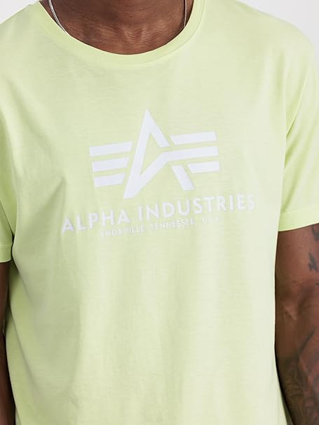 Alpha Industries Men's Basic T-Shirt, Arctic Lime, XXL