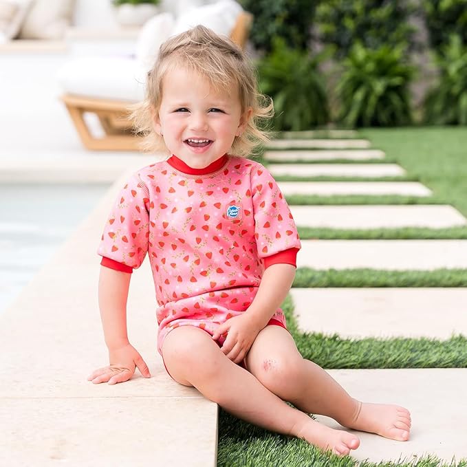 Splash about Baby Happy Wetsuit Toddler Swim Nappy, Strawberry Field, 6-14 Months