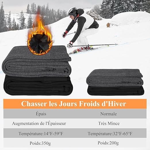 AIMTOP Women Leggings Winter Thick Warm Fleece Lined Thermal Stretchy Leggings Pants, High Waisted Full Length Thermal Leggings for Women (Black)