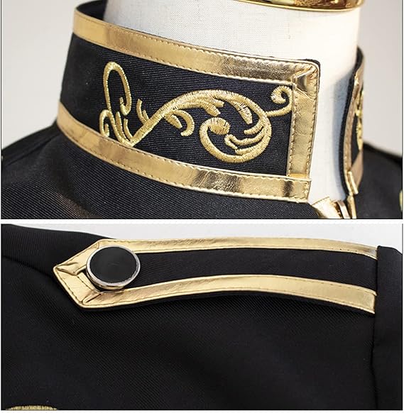 FYMNSI Men's Prince Costume Blazer Gothic Steampunk Tailcoat Men's Tuxedo Festive Suit Medieval Victorian Retro Jacket, black, XL