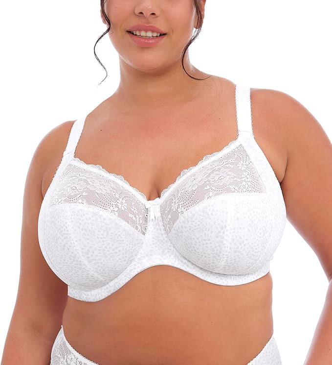 Elomi Women's Morgan Underwire Banded Bra, White, 40HH
