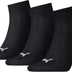 Puma 271080001 UK 9-11 Unisex Quarter Socks (3 Pair Pack) black