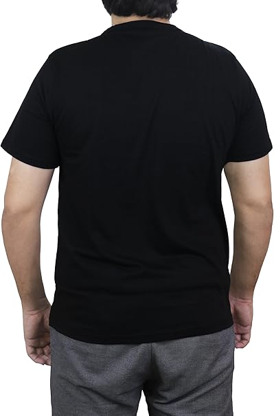 Bahob® 2 Pack Men's T-Shirts Short Sleeve Printed T Shirts for Men Round Neck Cotton Tops Shirt S-3XL (2 Pack Blak, 3XL)