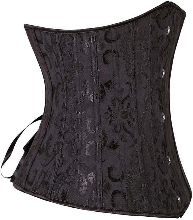 Everbellus Women Waist Trainer Cincher Corset with 24 Spiral Steel Bone Black 2X-Large