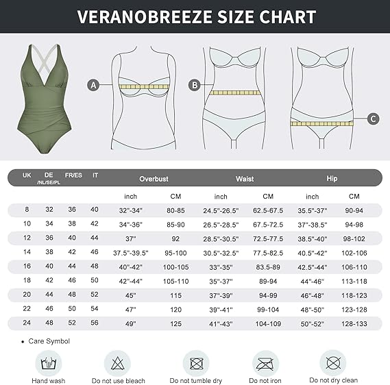 Veranobreeze Women's One Piece Swimsuit, V Neck Tummy Control Women Swimwear, Ruched Front Crisscross Back Push Up Swimming Costume(Black-Petals UK12)