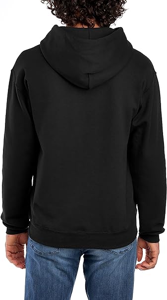 Jerzees Men's Fleece Pullover Hooded Sweatshirt, Hoodie-Black, Large