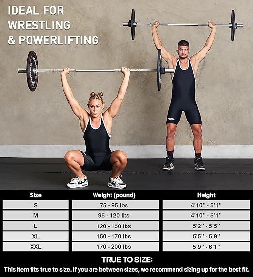 Elite Sports Men’s wrestling singlets, Standard Singlet for Men Wrestling Uniform (Black, X-Large)