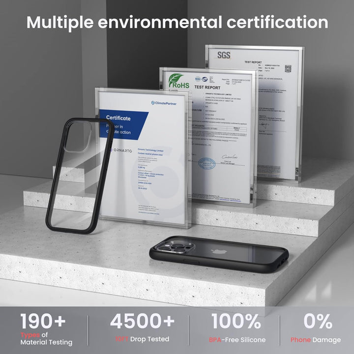 ORNARTO Compatible with iPhone 14 Pro Case 6.1",Bumper Case with 2 x Screen Protector Liquid Silicone Gel Rubber Case Full Body Protection Removable Clear Back Cover for iPhone 14 Pro-Black