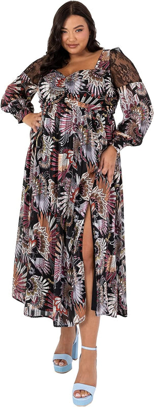 Lovedrobe Womens Plus Size Midaxi Dress Curve Long Black Size 24