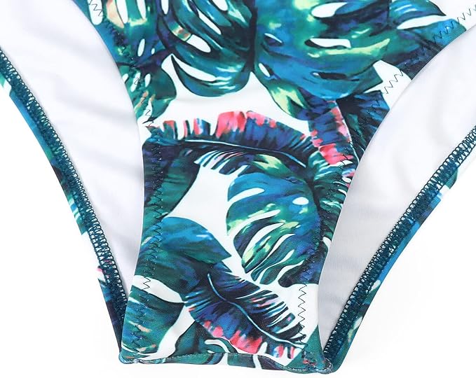 RXRXCOCO Women Cross Push Up Tummy Control One Piece Halter High Waisted Swimming Costume Swimsuits Swimwear