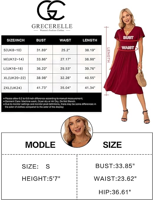 GRECERELLE Womens Summer Wrap Dress Ladies Casual Ruffle Short Sleeve V-Neck Floral Beach Dresses for Women (04 Purple, XL)