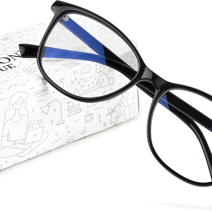 Madison Avenue Blue Light Blocking Glasses Anti Eyestrain UV Glare Blue Light Glasses for Women TV Phone Computer Gaming Eyeglasses(Coffee Brown)