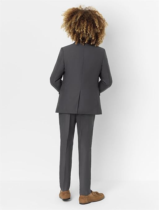 Roco Boys Grey Modern Fit Suit, 3 Piece Wedding Suit, Jacket, Waistcoat & Trouser Set, 1 Years