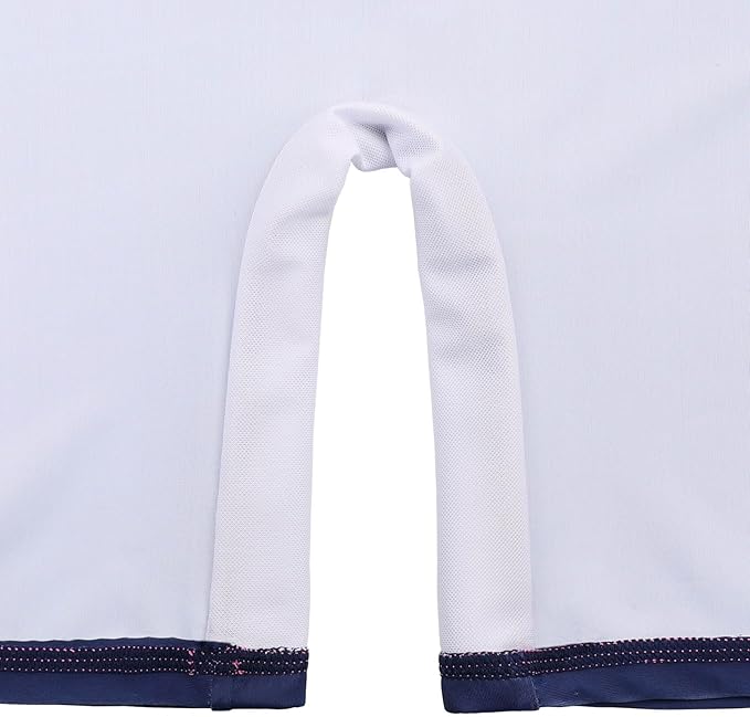 HUAANIUE Long Swimsuit Girls Swimming 1pcs Swimwear UPF 50+ UV Sunsuit with Zipper 4-12Y Summer Swimming Sportswear(DaisyNavy,12A)