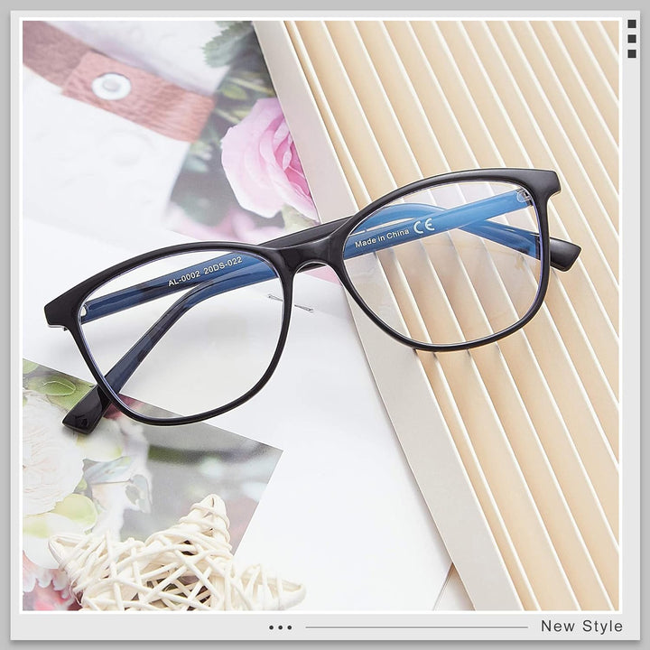 Madison Avenue Blue Light Blocking Glasses Anti Eyestrain UV Glare Blue Light Glasses for Women TV Phone Computer Gaming Eyeglasses(Coffee Brown)