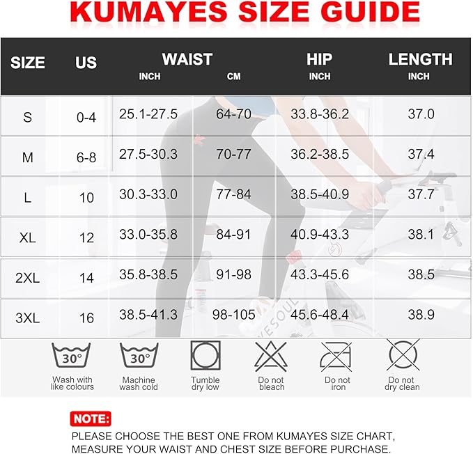 KUMAYES Sauna Leggings for Women Sweat Pants Tummy Control Sport Leggings Compression Slimming Workout Training Body Shaper, Black, S