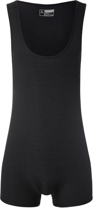 YUFEIDA Mens Sports Undershirts Leotard Slim Fit Bodysuit One Piece Active Shirt Sheer Soft Wrestling Singlet Bodywear Black, XL