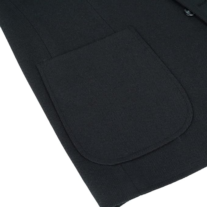 Allthemen Men's Blazer Regular Fit 2 Buttons Suit Jacket Casual Sports Coats for Business Wedding Black XL