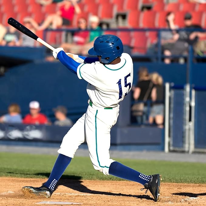 Geebuzz 4 Pairs Men's Football Socks Knee High Grip Socks Football Non-Slip Football Basketball Hockey Sport Grip Socks (White), White