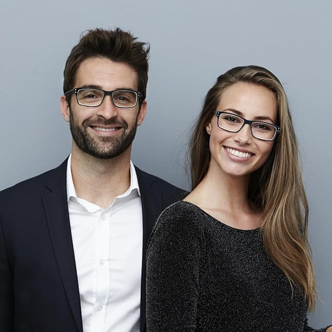 ZONLON 6 Pack Reading Glasses for Men Women Blue Light Blocking Lightweight Black Computer Readers with Spring Hinges 3.5 +