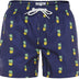 MaaMgic Mens Quick Dry Pineapple Swim Trunks with Mesh Lining Swimwear Bathing Suits, Navy Blue1, XX-Large ( Waist:37 inch-39 inch )