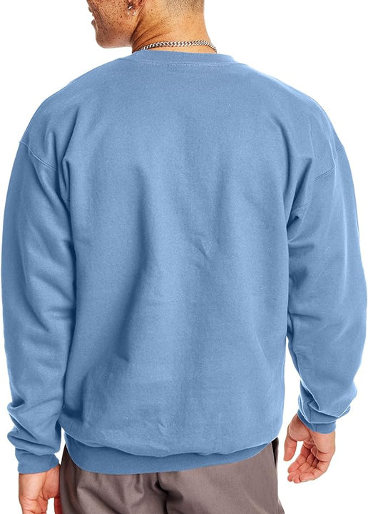 Hanes Mens Ultimate Cotton Sweatshirt Long Sleeve Sweatshirt - Blue - XL