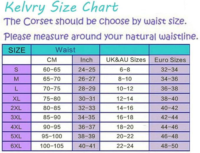 Kelvry Women's Satin Waist Cincher Lace up Boned Bustier Underbust Corset XL