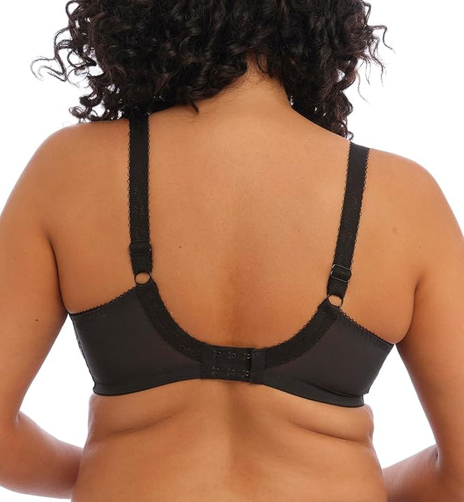 Elomi Women's Morgan Banded Underwire Stretch Lace Bra, 1 None (Opacity Does not Have a Unit), Ebony, 40K
