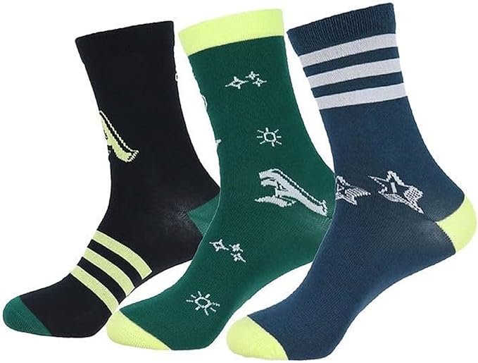 Adidas Unisex Kids/Child Love Crew 3 Pairs Crew Socks, collegiate green/black/arctic night, 7.5K-9.5K / EU 25-27