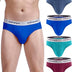 wirarpa Mens Briefs Underpants Cotton Soft Wide Waistband Underwear Basic No Fly Multicoloured 4 Pack Size M