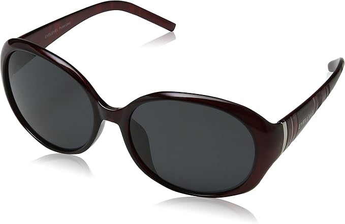 Eyelevel Women's JOCELYN JOCELYN Oversized Polarized Sunglasses 60, Burgundy/Grey Polarized