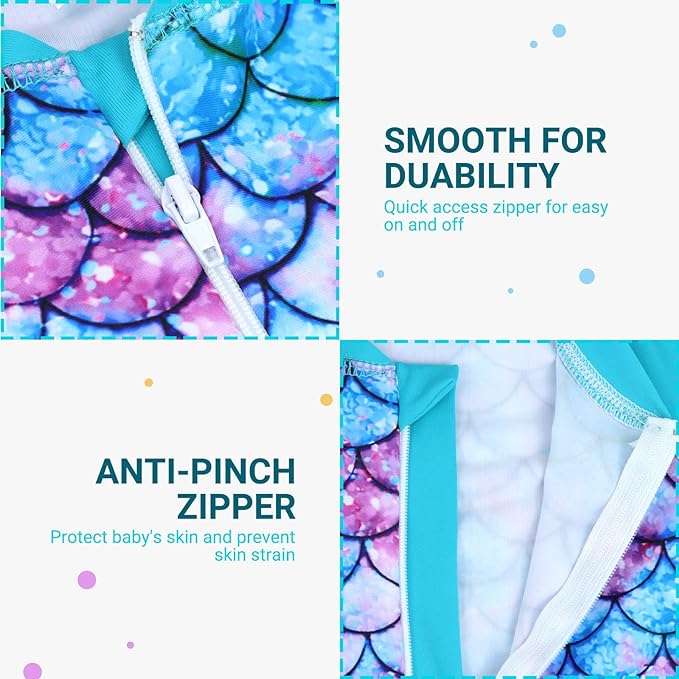 Vine Girls Swimsuit One Piece Swimwear Long Sleeve