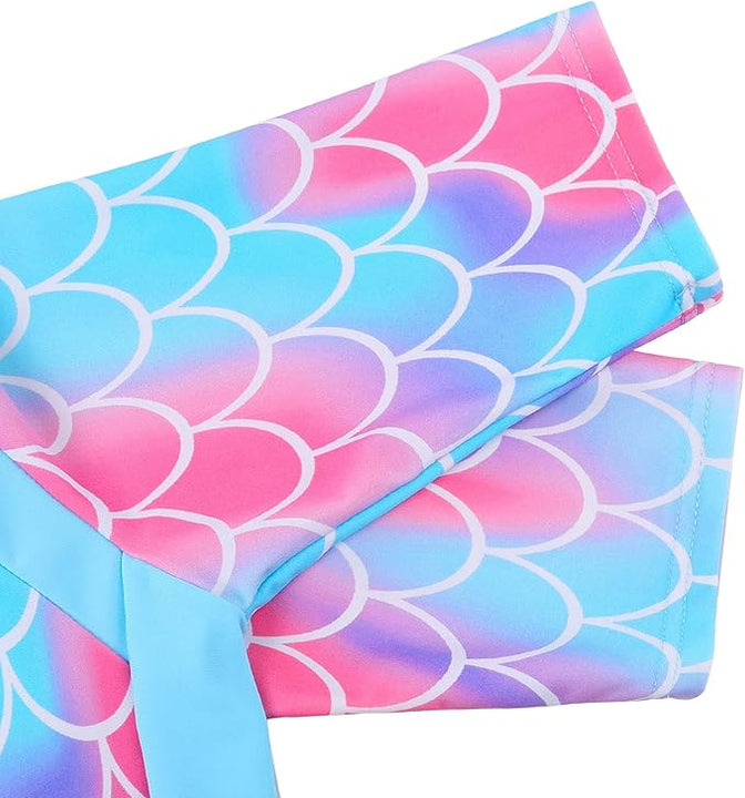 ZNYUNE Girls UV Sun Protection Swimsuit One Piece Long Sleeve UPF 50+ Sunsafe Swimwear Kids Swimming Costume with Zipper 4-12 Years S419 ScaleBlue 12A