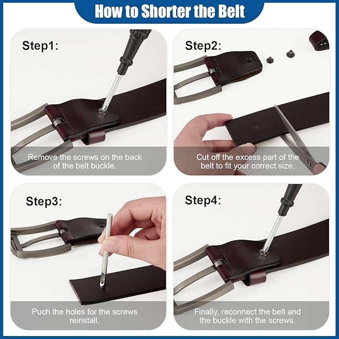 GSG SINCE 1998 Men's Genuine Leather Belt - Classic 38mm Wide Belt for Casual, Dress, Work & Special Occasions - Fits Jeans, Pants & Suits, Coffee, 38-42"