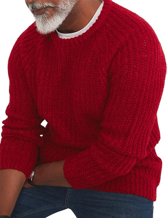 Joe Browns Men's Classic Chunky Rib Knit Crew Sweater Pullover 2XL