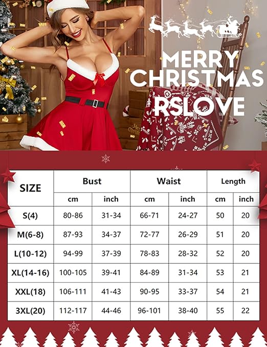 RSLOVE Sexy Lingerie for Women Lingerie Babydoll Chemise Sleepwear Dress Teddy Red X-Large