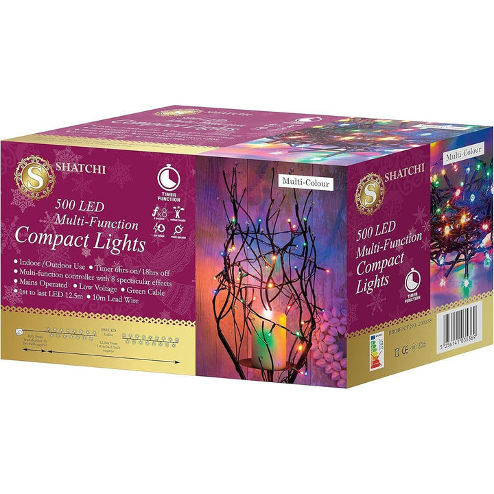 500 LED Christmas Fairy Lights – 8 Modes, Timer, Waterproof, Indoor/Outdoor