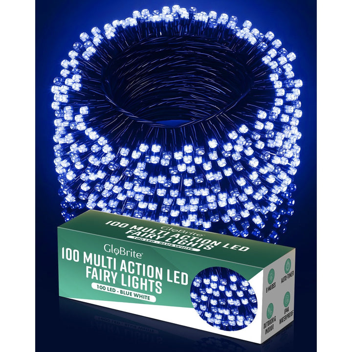 GloBrite 100–1000 LED Fairy Lights – 8 Modes Waterproof Outdoor Christmas Lights