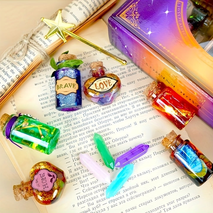 FOMOMDI DIY Wizard Potions Kit – 20 Bottle Fairy Magic Craft Set for Kids