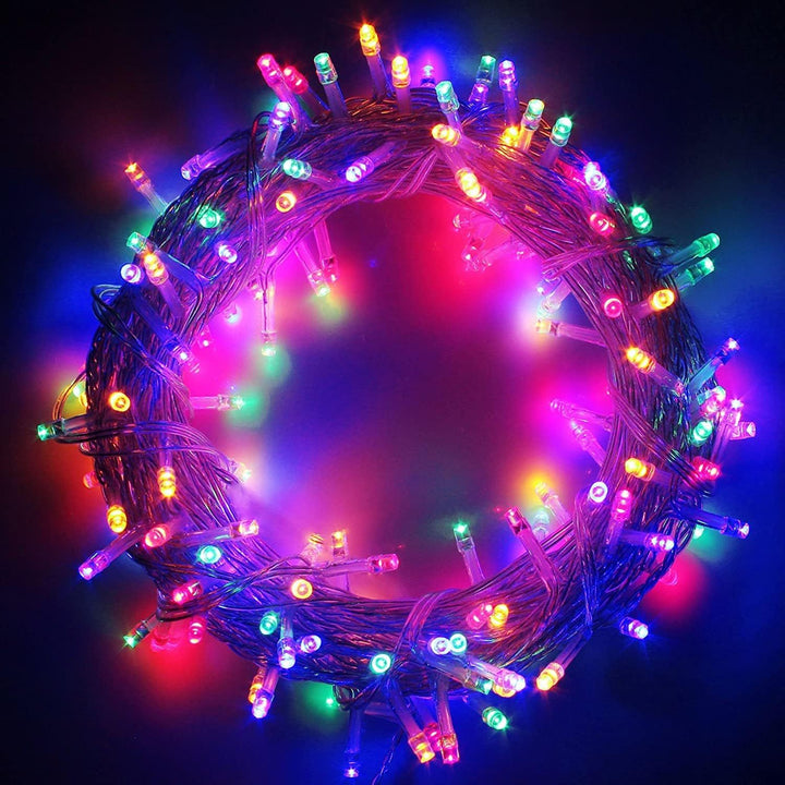 1000 LED Fairy Lights 100m – Cool/Warm White or Multicolour, 8 Modes & Timer