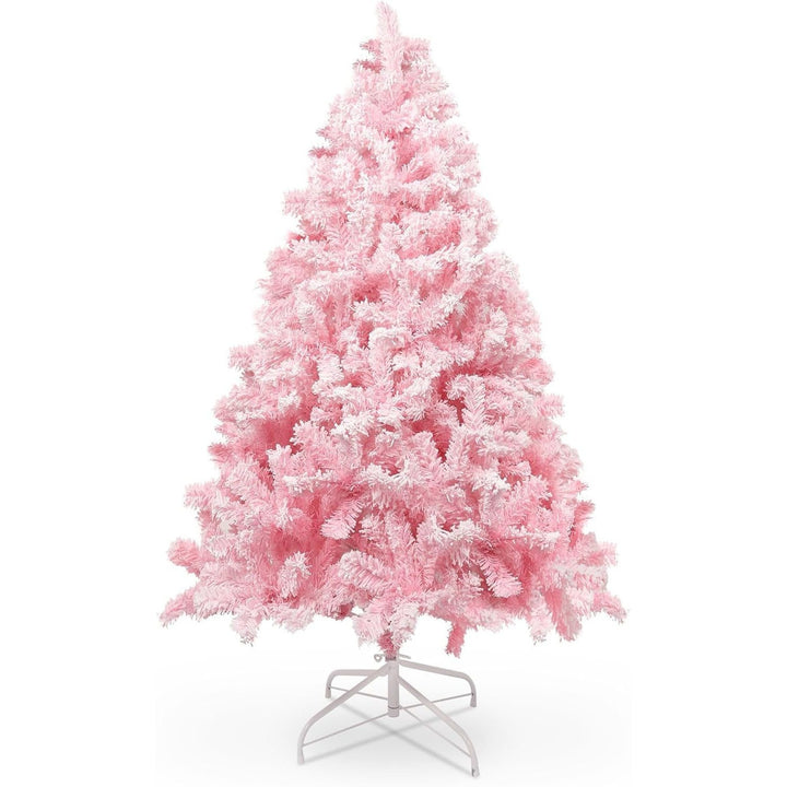 Pink Artificial Christmas Tree – Realistic Branches with Metal Stand