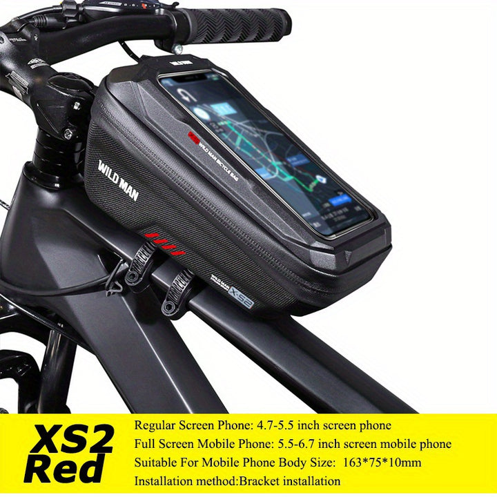WILD Bicycle Handlebar Bag – 6.8'' Phone Case, Top Tube Storage